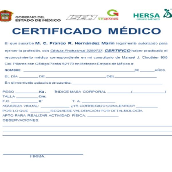 Álbumes 95+ Foto Formato De Certificado Médico De Buena Salud Word ...