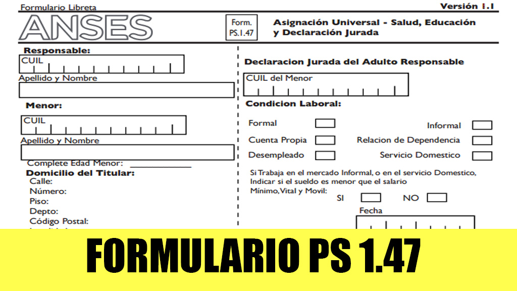 formulario. Formulario 1.47