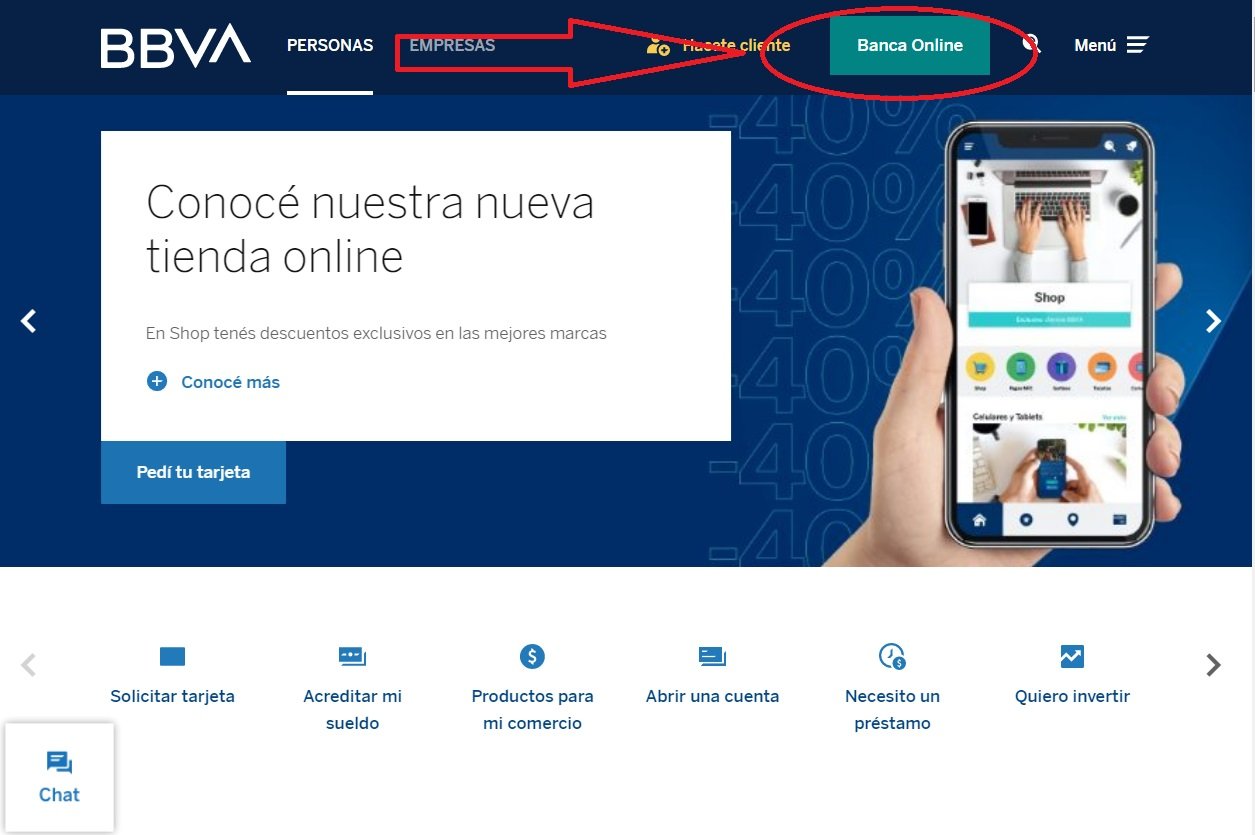 Instrucciones para crear BBVA home banking