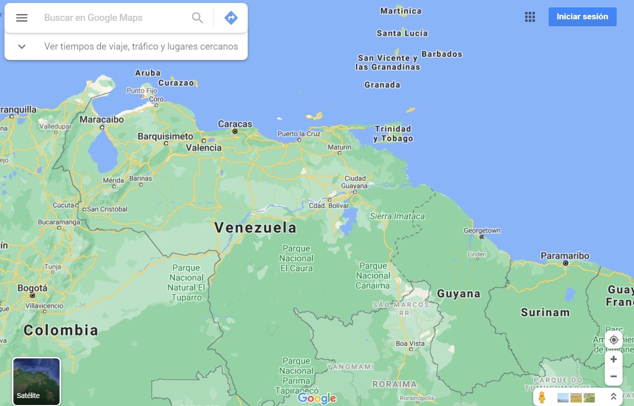 Código postal de Venezuela Mapa satelital