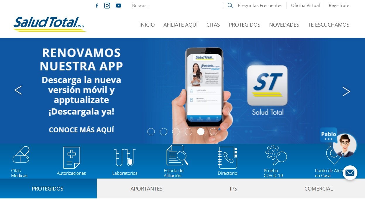 Cómo descargar certificado de Salud Total misión y visión