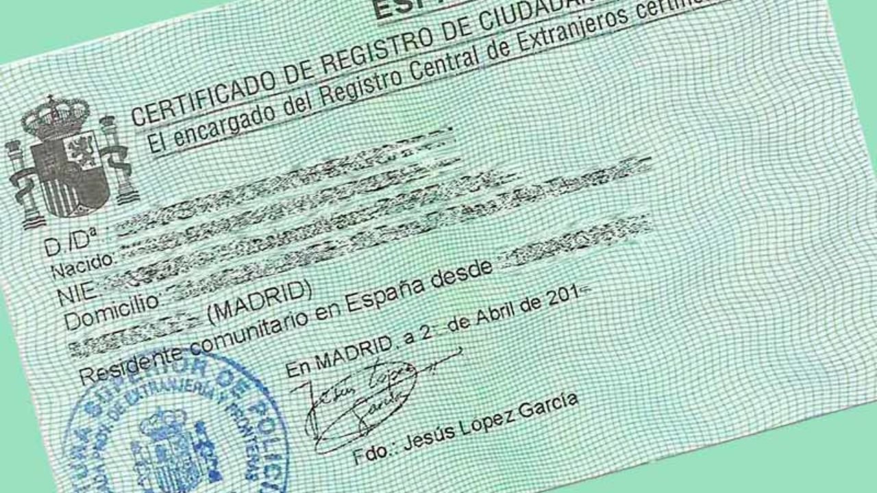 aprende como sacar el certificado de registro de ciudadano de la unión