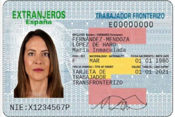 certificado de registro de ciudadano de la unión trabajador fronterizo