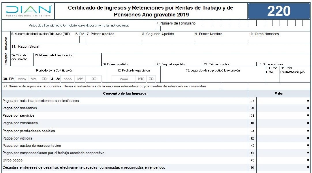 ejemplo de certificado de ingresos y retenciones